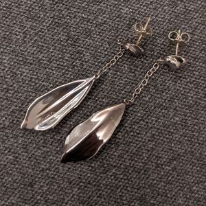 Tiffany and Co. Leaf drop earrings.
